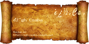 Ágh Csaba névjegykártya